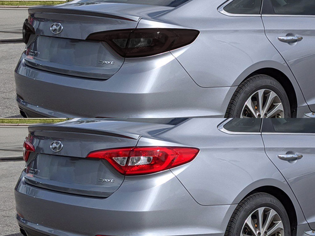 Hyundai Sonata 2015-2017 Before and After Smoked Taillights