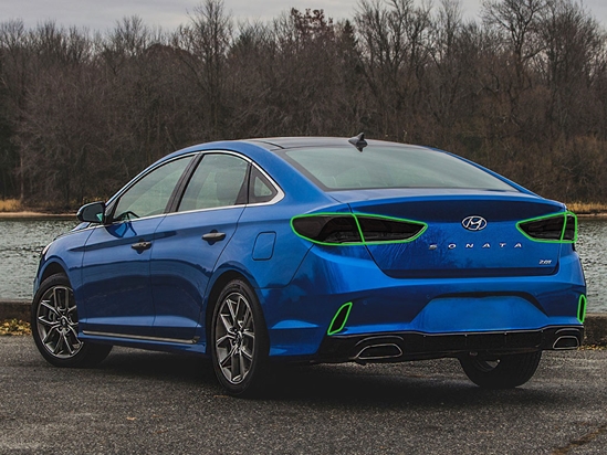 Hyundai Sonata 2018-2019 Tail Light Tint Installation Points