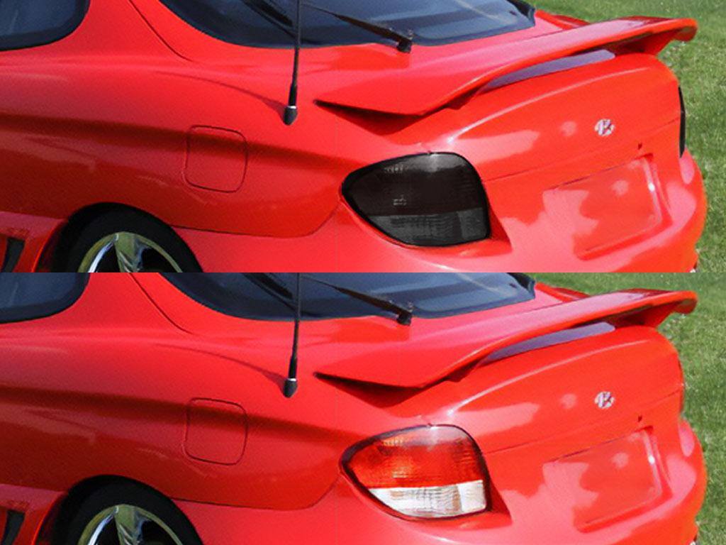 Hyundai Tiburon 2000-2001 Before and After Smoked Taillights