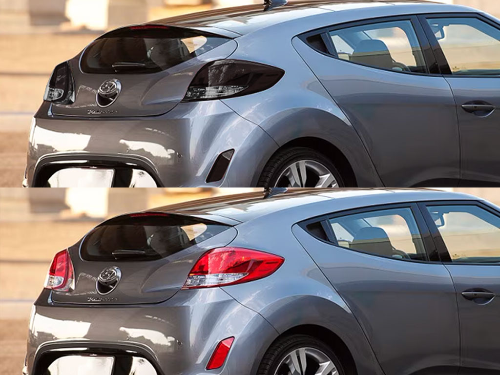 Hyundai Veloster 2012-2017 Before and After Smoked Taillights