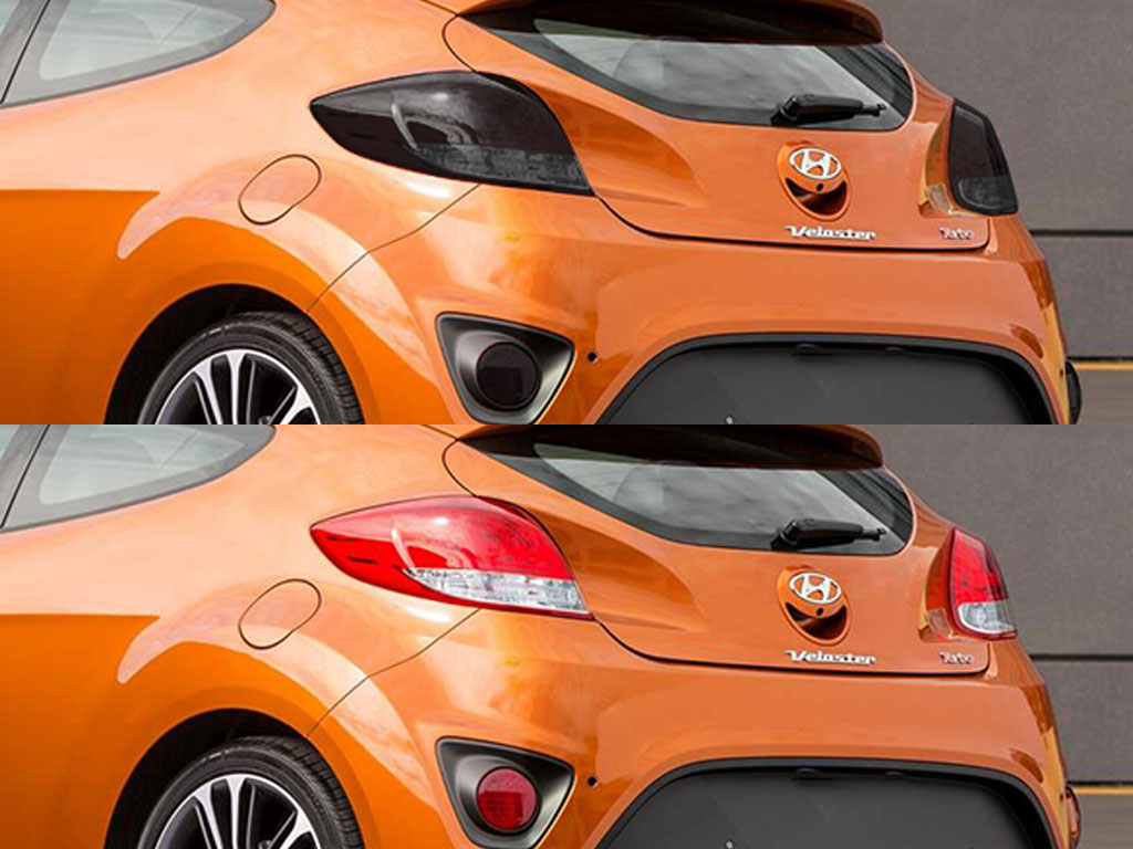 Hyundai Veloster 2012-2017 Before and After Smoked Taillights