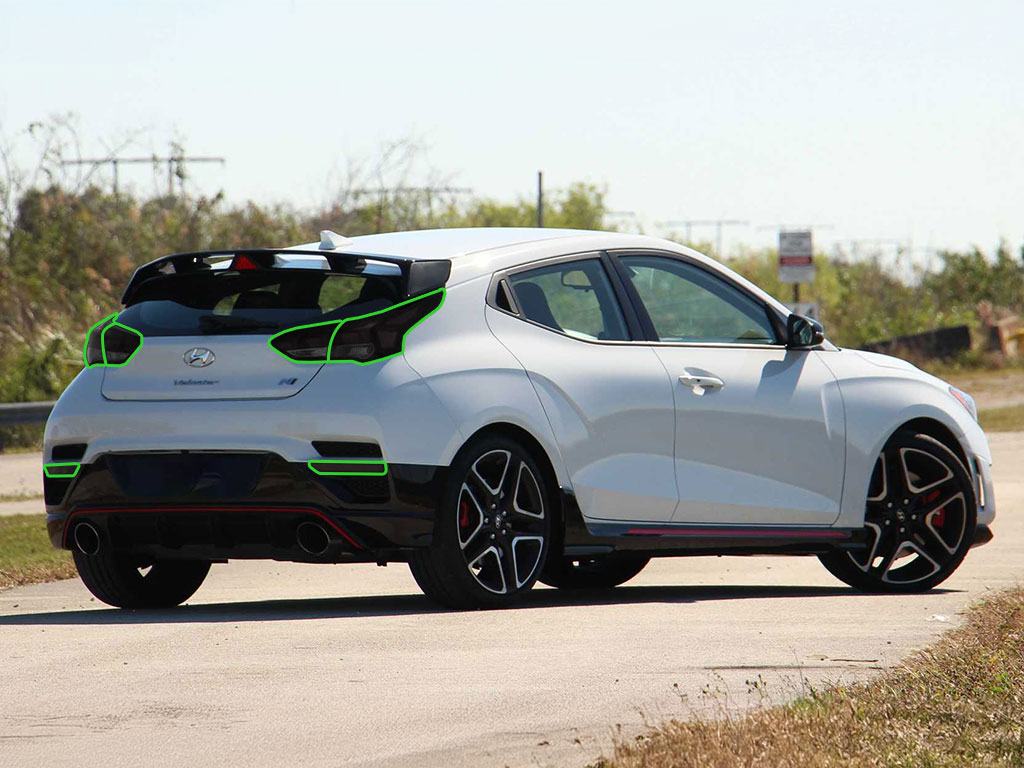 Hyundai Veloster 2019-2023 Tail Light Tint Installation Points