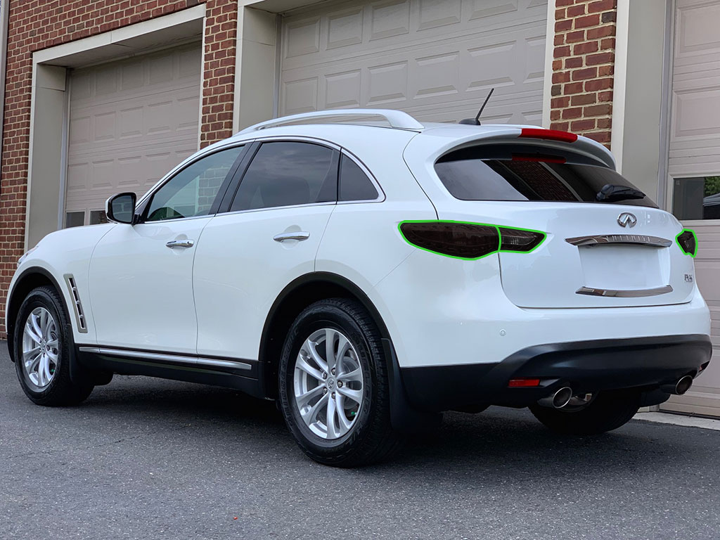 Infiniti FX35 2009-2010 Tail Light Tint Installation Points