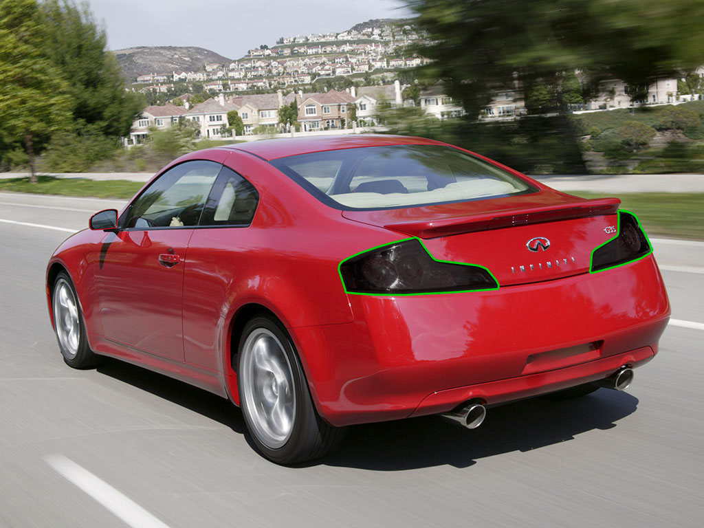 Infiniti G35 Coupe 2003-2007 Tail Light Tint Installation Points