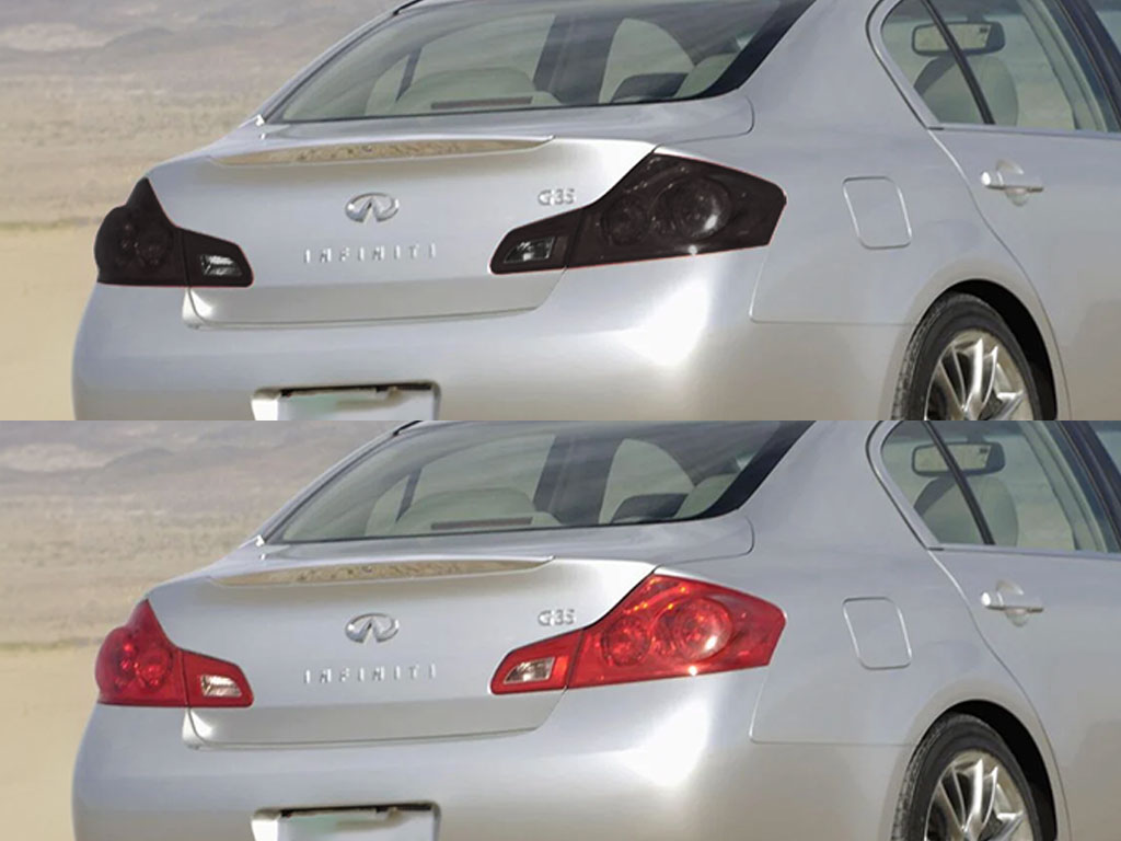 Infiniti G35 Sedan 2007-2008 Before and After Smoked Taillights