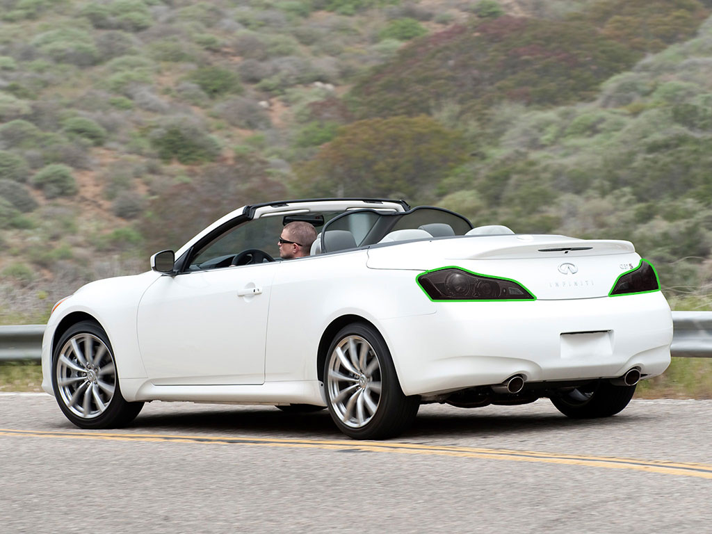 Infiniti G37 Coupe 2008-2013 Tail Light Tint Installation Points