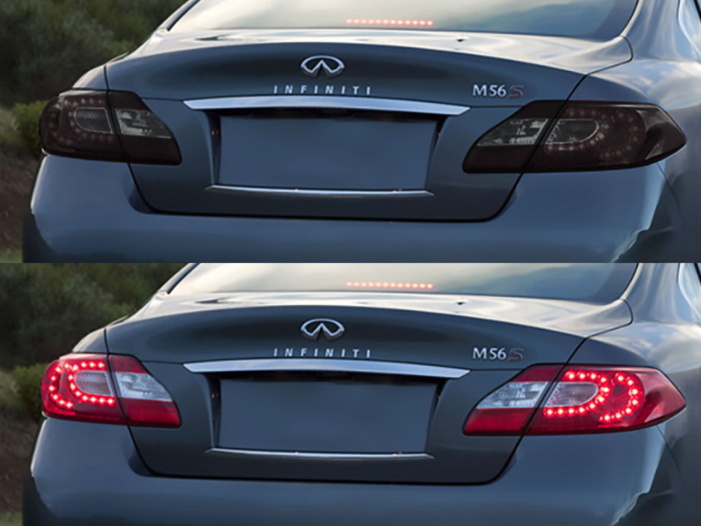 Infiniti M56 2011-2013 Before and After Smoked Taillights