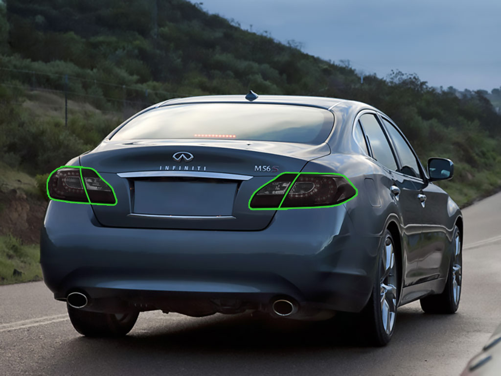 Infiniti M56 2011-2013 Tail Light Tint Installation Points