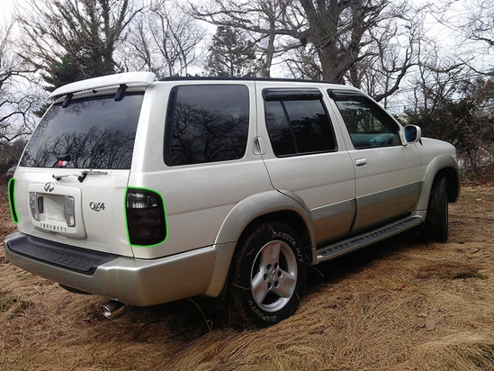 Infiniti QX4 2001-2003 Tail Light Tint Installation Points