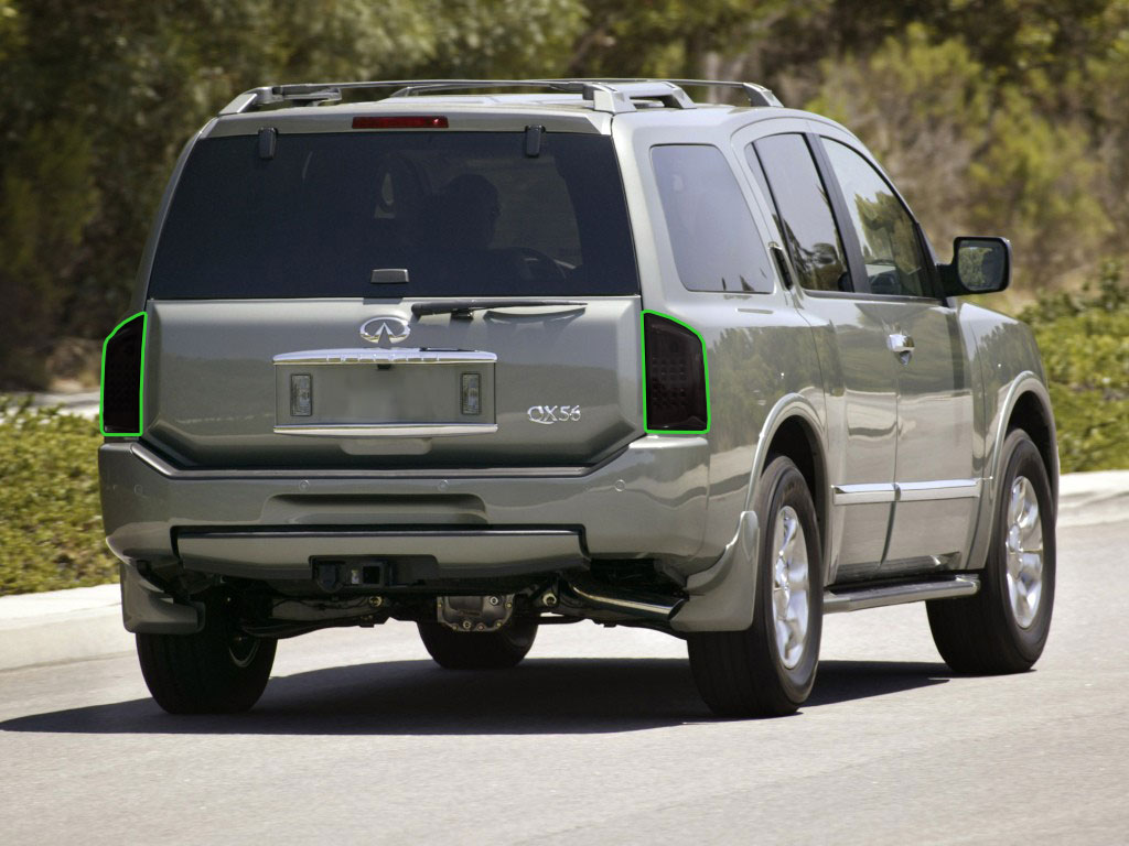 Infiniti QX56 2004-2010 Tail Light Tint Installation Points