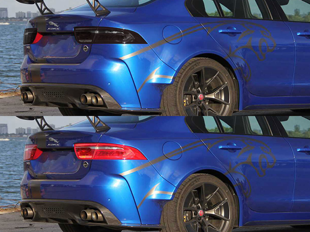 Jaguar XE 2017-2019 Before and After Smoked Taillights