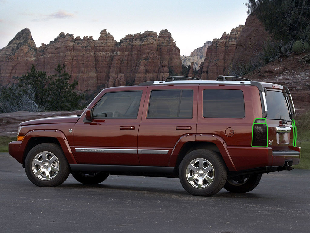 Jeep Commander 2006-2010 Tail Light Tint Installation Points