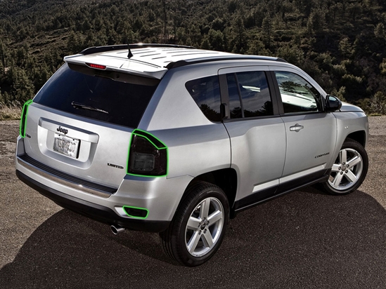 Jeep Compass 2007-2010 Tail Light Tint Installation Points