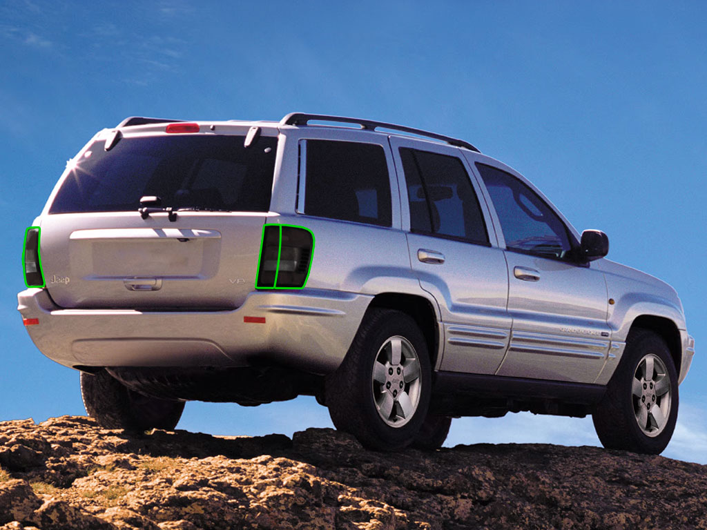 Jeep Grand Cherokee 1999-2004 Tail Light Tint Installation Points