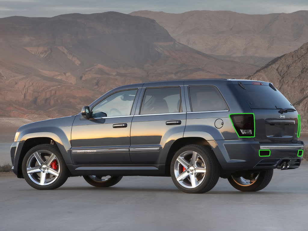 Jeep Grand Cherokee 2005-2010 Tail Light Tint Installation Points