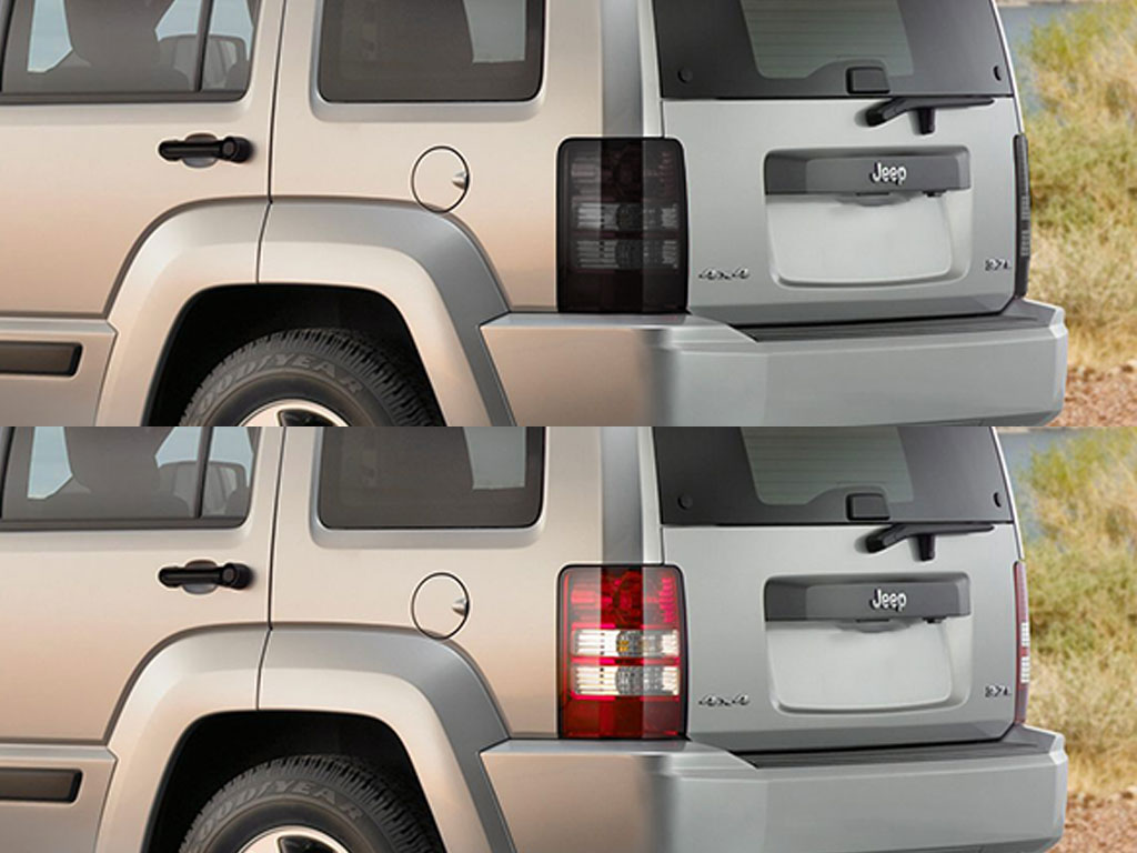 Jeep Liberty 2008-2012 Before and After Smoked Taillights