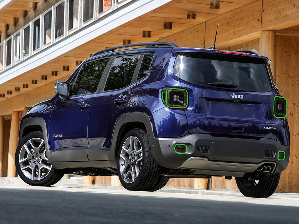 Jeep Renegade 2015-2018 Tail Light Tint Installation Points