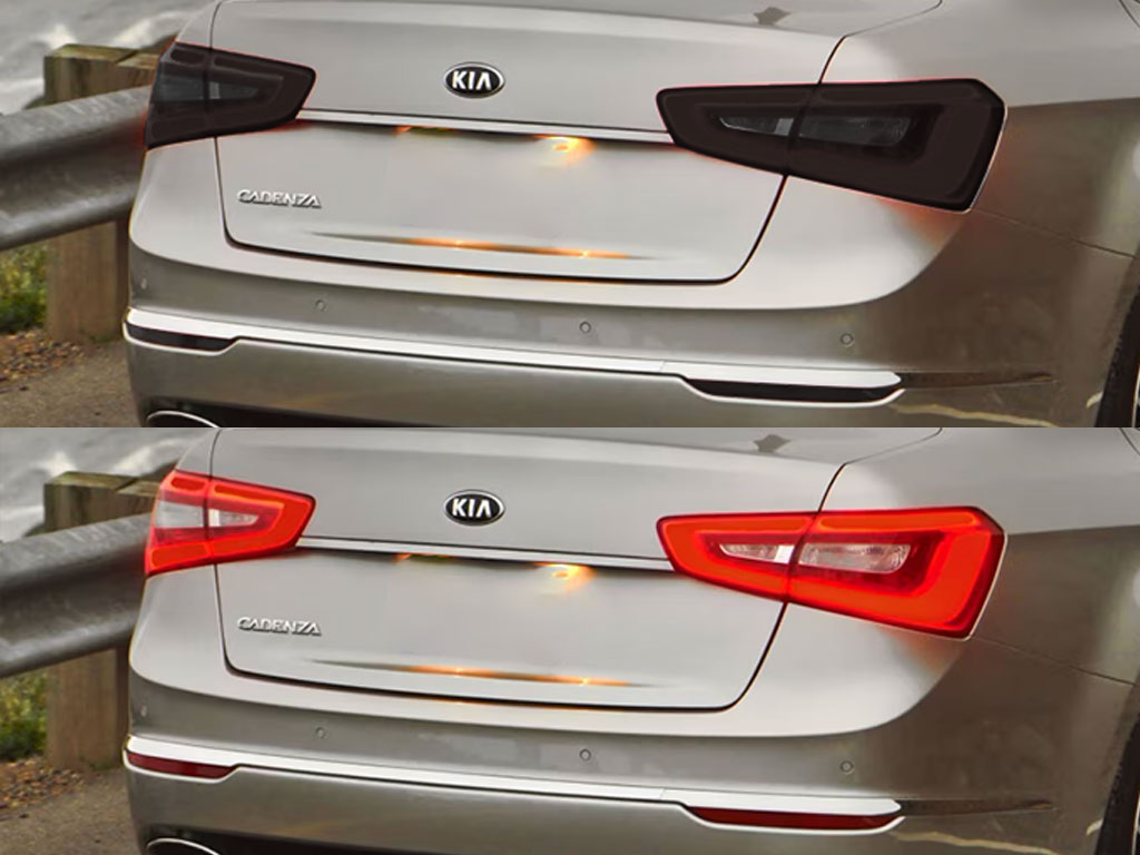 Kia Cadenza 2014-2016 Before and After Smoked Taillights