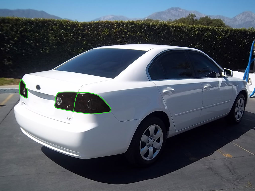 Kia Optima 2006-2008 Tail Light Tint Installation Points