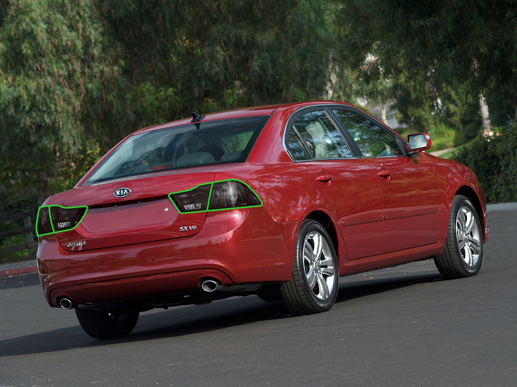 Kia Optima 2009-2010 Tail Light Tint Installation Points