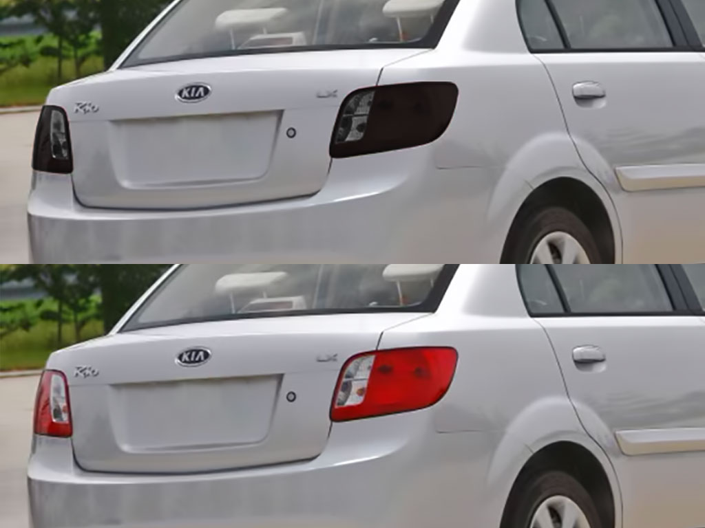 Kia Rio Sedan 2006-2011 Before and After Smoked Taillights