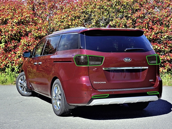 Kia Sedona 2015-2018 Tail Light Tint Installation Points