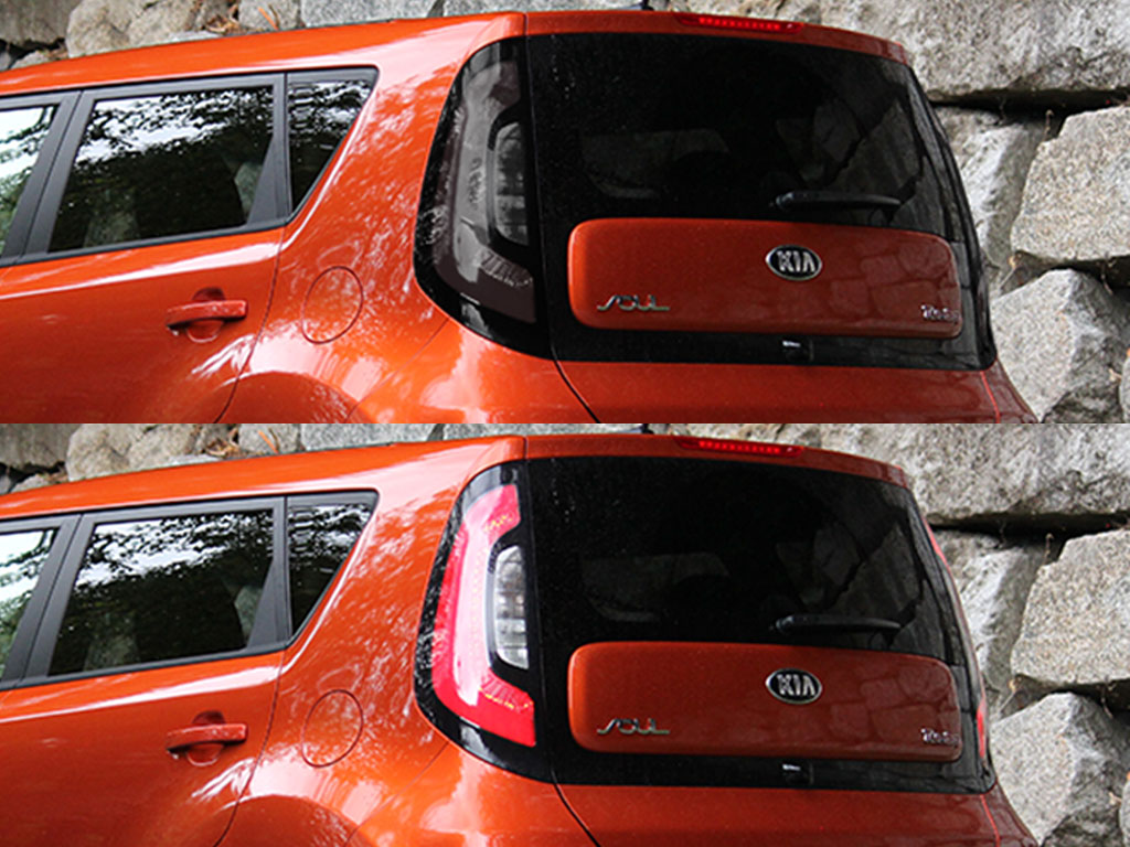 Kia Soul 2014-2019 Before and After Smoked Taillights