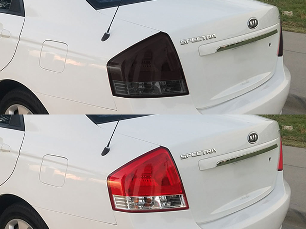 Kia Spectra 2005-2009 Before and After Smoked Taillights