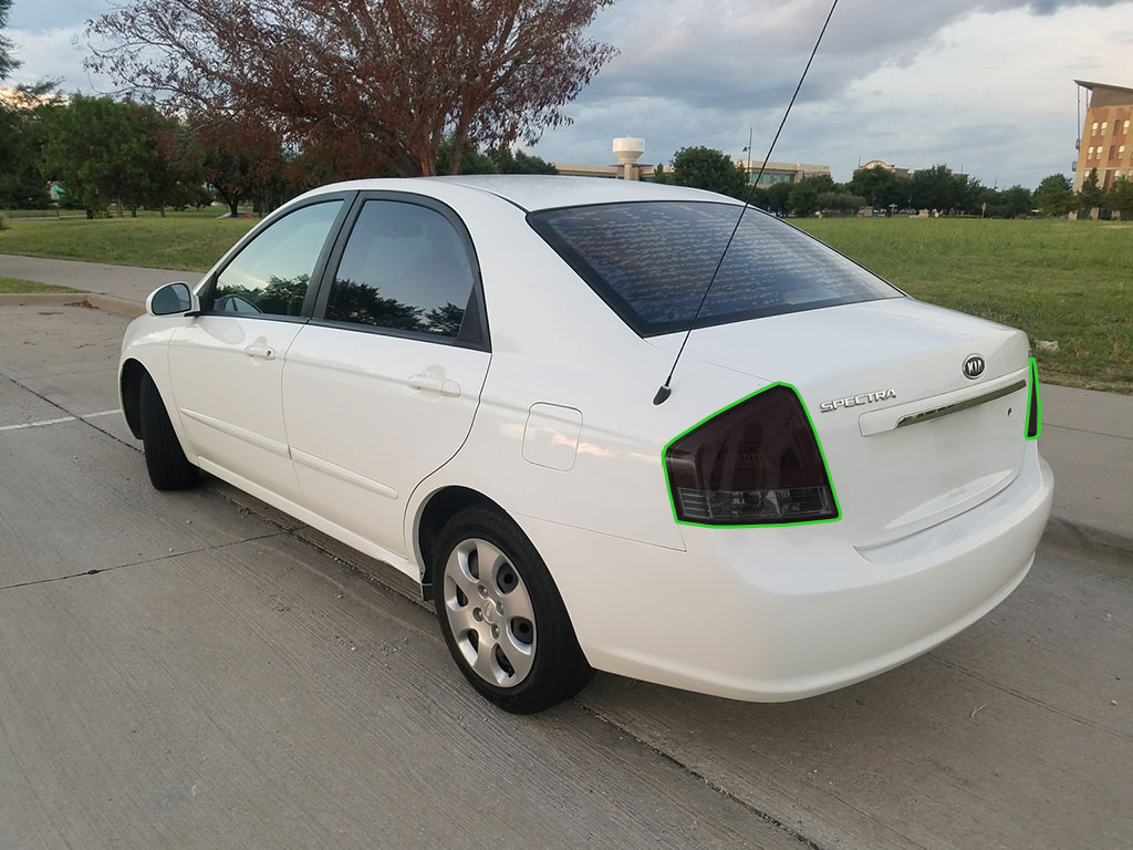 Kia Spectra 2005-2009 Tail Light Tint Installation Points