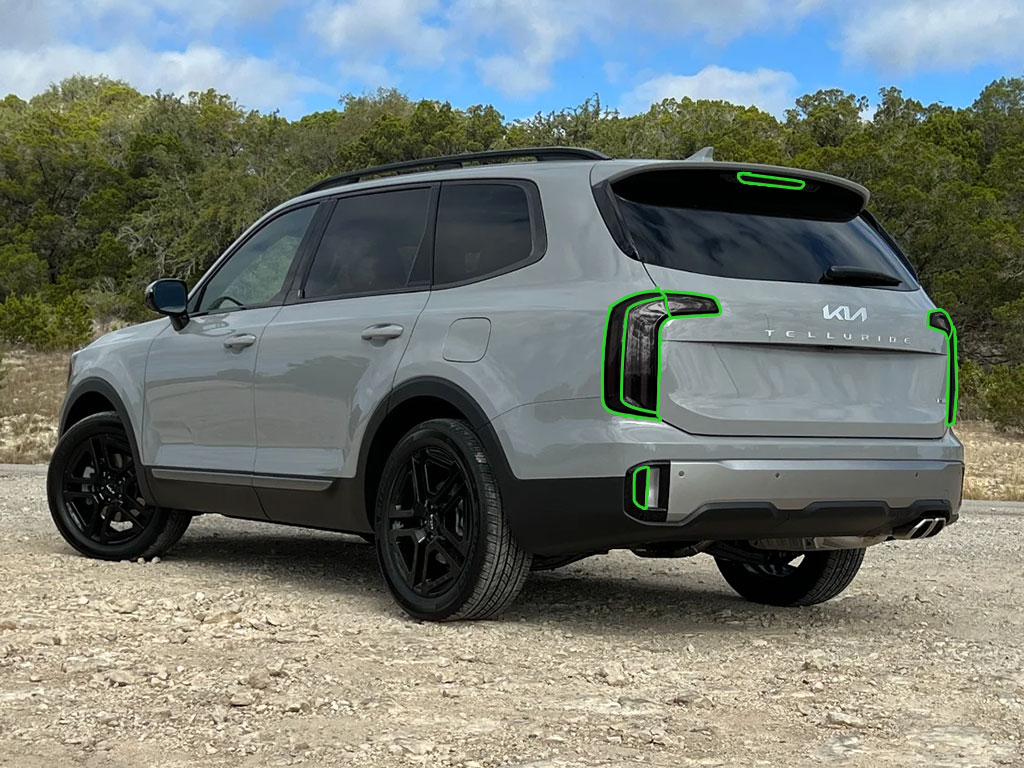 Kia Telluride 2020-2022 Tail Light Tint Installation Points