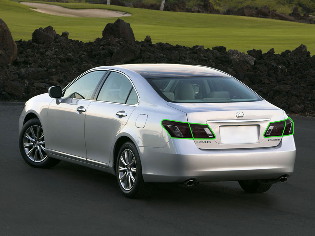 Lexus ES 2005-2006 Tail Light Tint Installation Points