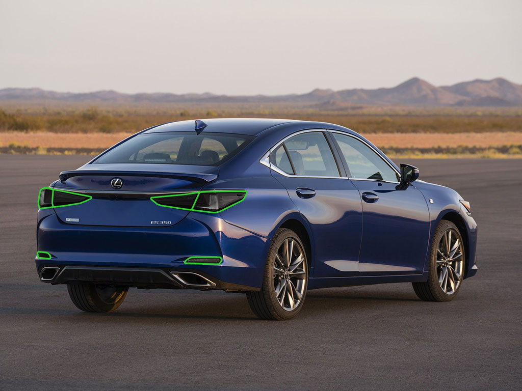 Lexus ES 2013-2018 Tail Light Tint Installation Points