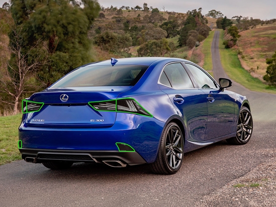 Lexus IS 2017-2020 Tail Light Tint Installation Points