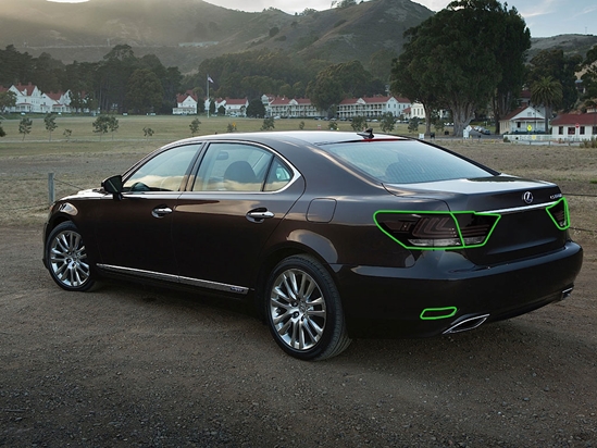 Lexus LS 2010-2012 Tail Light Tint Installation Points