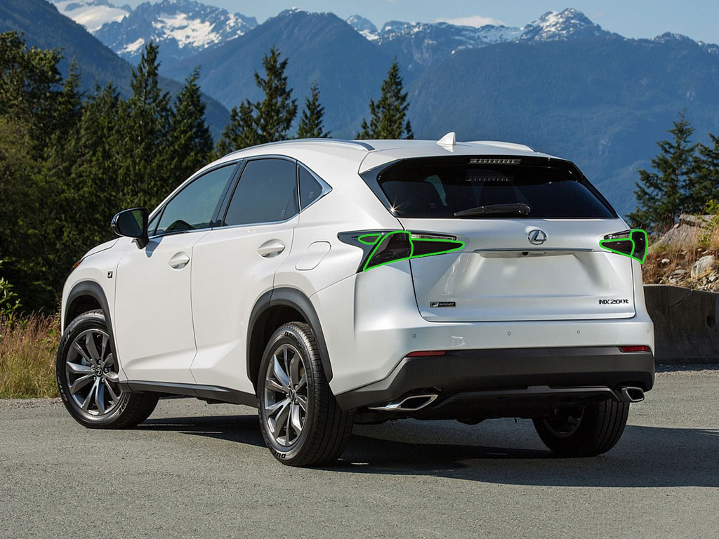 Lexus NX 2015-2017 Tail Light Tint Installation Points