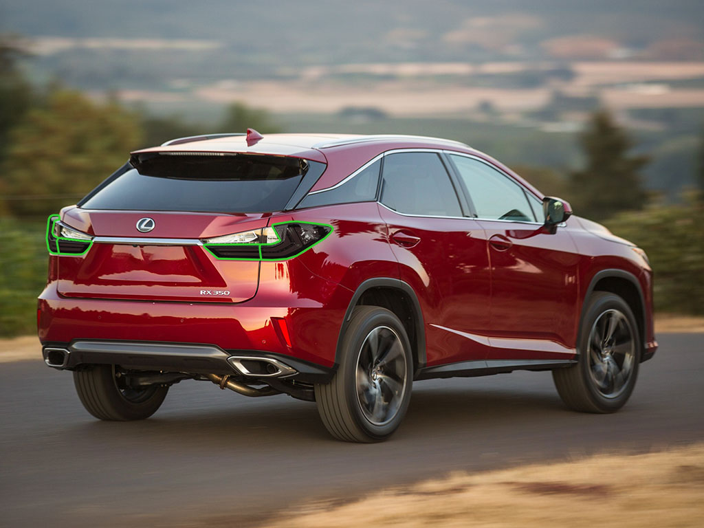 Lexus RX 2016-2019 Tail Light Tint Installation Points