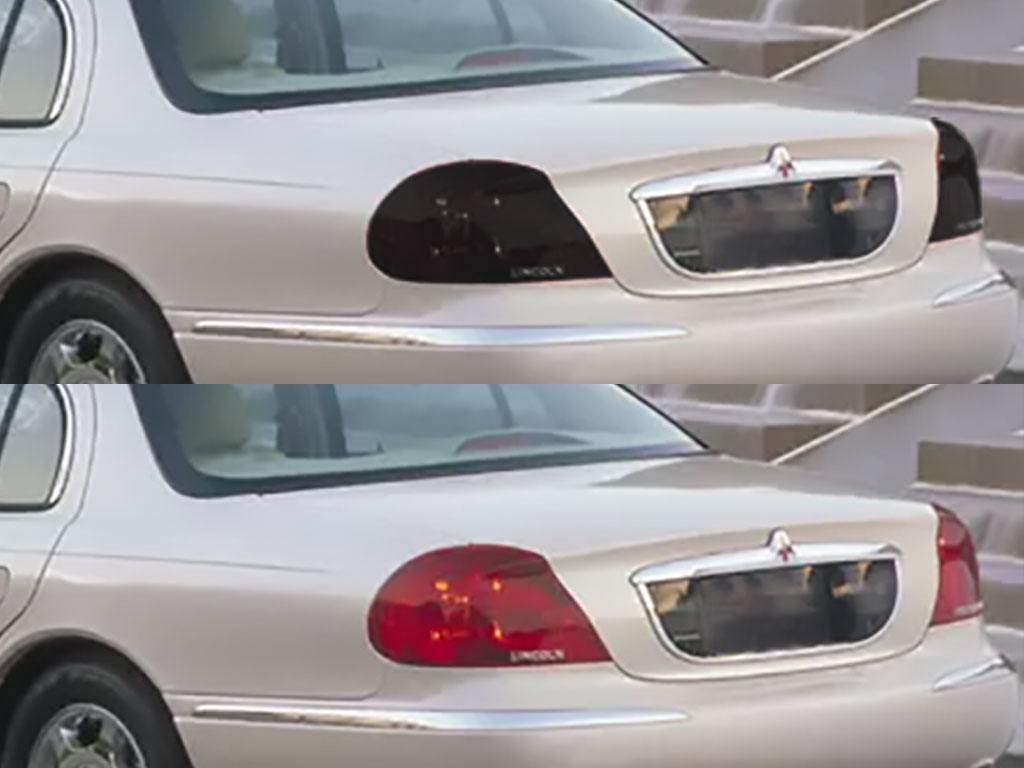 Lincoln Continental 1999-2002 Before and After Smoked Taillights