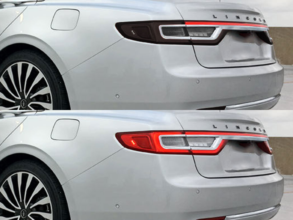 Lincoln Continental 2017-2020 Before and After Smoked Taillights