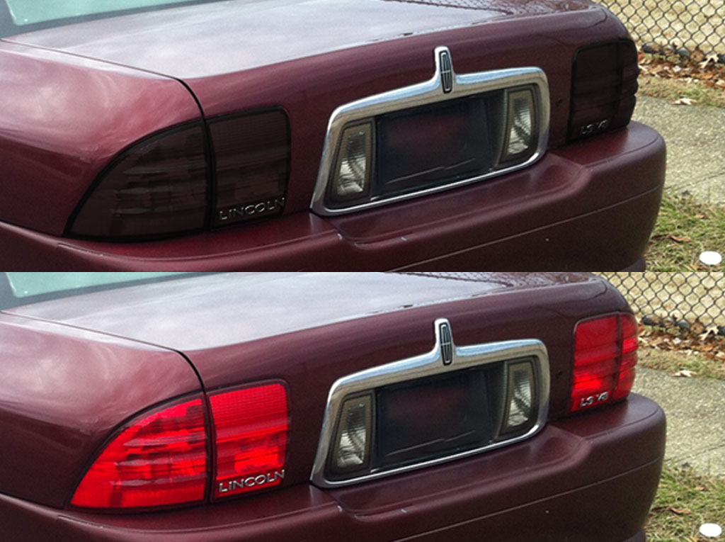 Lincoln LS 2000-2002 Before and After Smoked Taillights