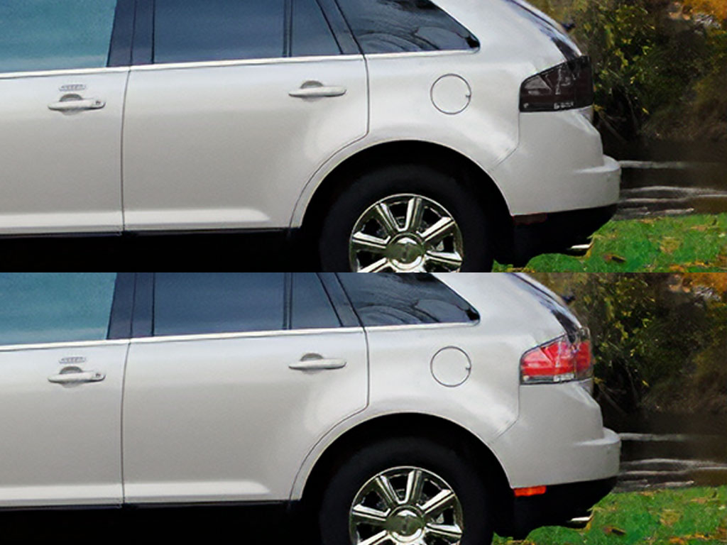 Lincoln MKX 2007-2010 Before and After Smoked Taillights