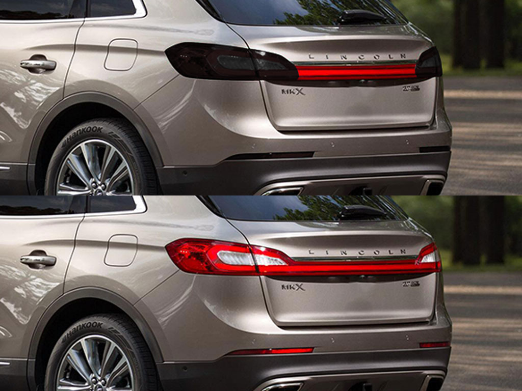 Lincoln MKX 2011-2015 Before and After Smoked Taillights