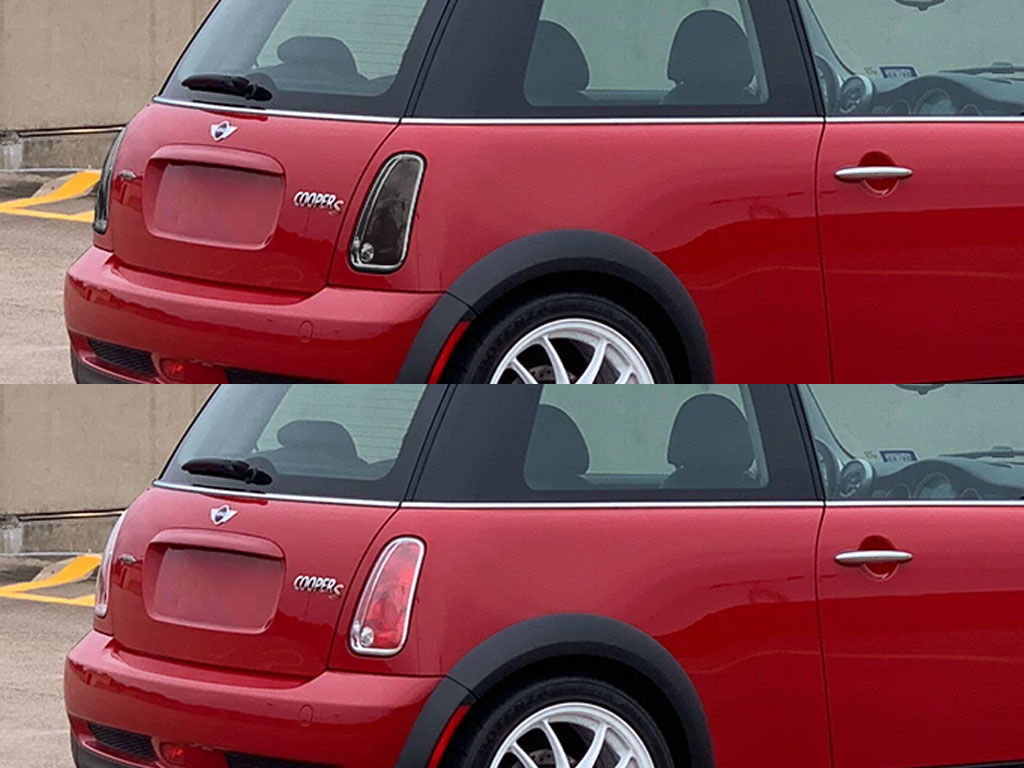 MINI Cooper 2002-2006 Before and After Smoked Taillights