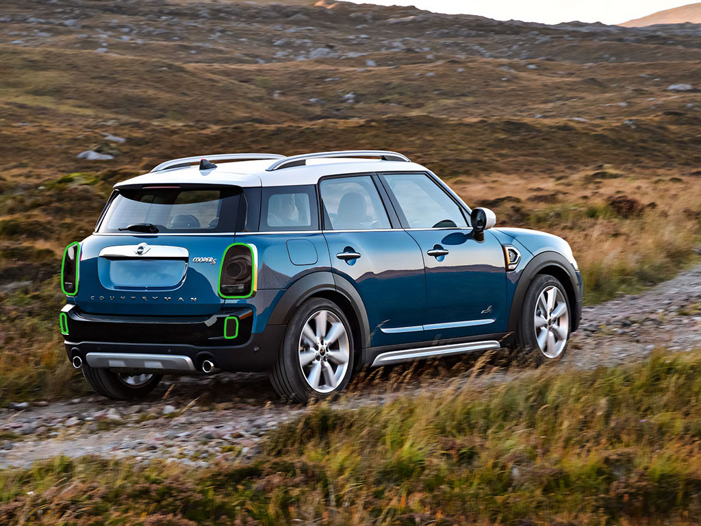 MINI Countryman 2011-2016 Tail Light Tint Installation Points