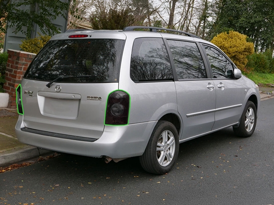 Mazda MPV 2004-2006 Tail Light Tint Installation Points