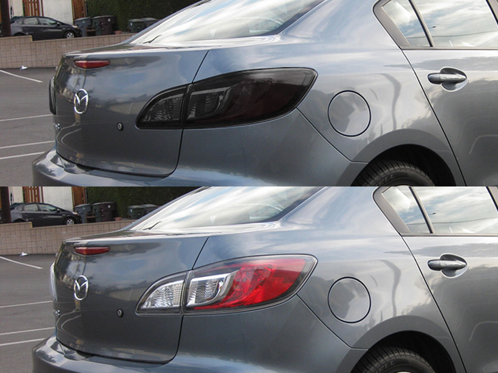 Mazda Mazda3 Sedan 2010-2013 Before and After Smoked Taillights