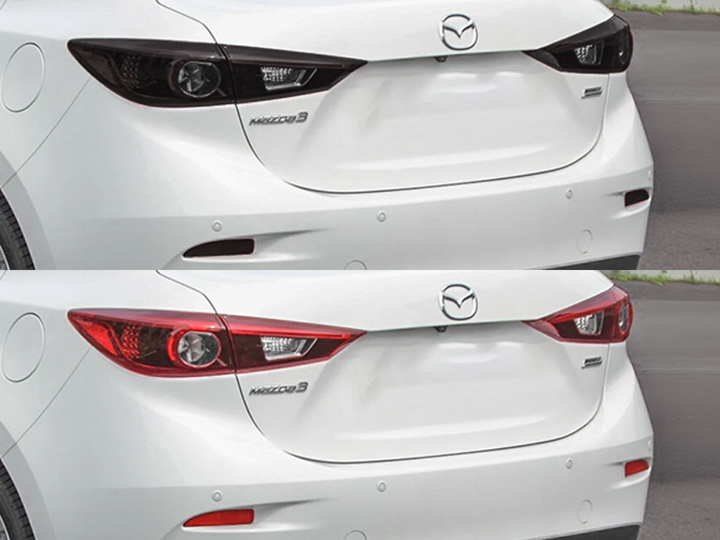 Mazda Mazda3 Sedan 2014-2018 Before and After Smoked Taillights