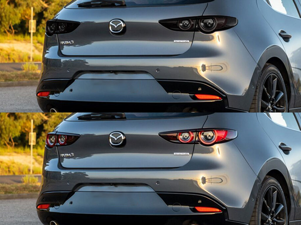 Mazda Mazda3 2019-2023 Before and After Smoked Taillights