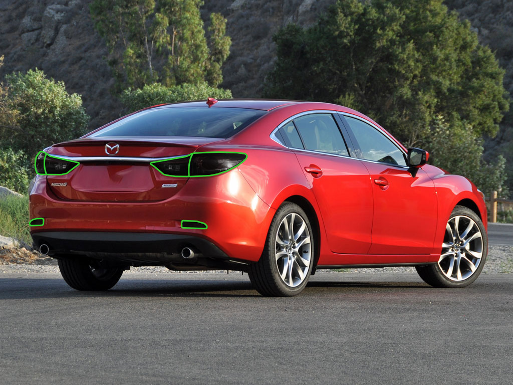 Mazda Mazda6 2014-2015 Tail Light Tint Installation Points