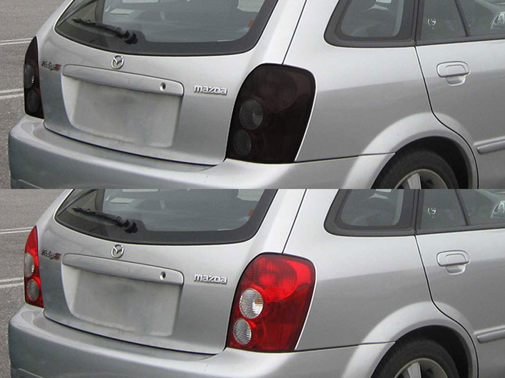 Mazda Protege 2002-2003 Before and After Smoked Taillights