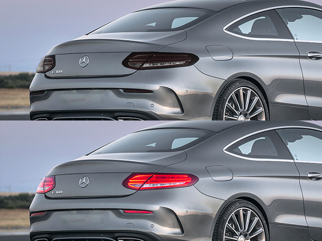 Mercedes-Benz C-Class 2017-2021 Before and After Smoked Taillights